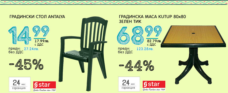 Градински стол Antaliya с -45%