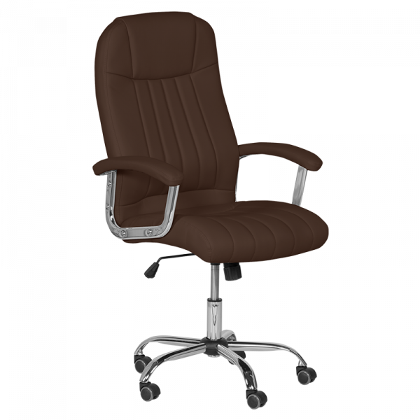 Директорски стол в кафяв цвят.