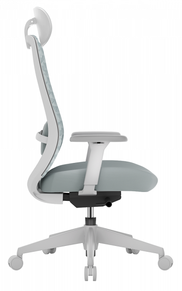 ЕРГОНОМИЧЕН СТОЛ MOKA WHITE СВЕТЛОСИВ