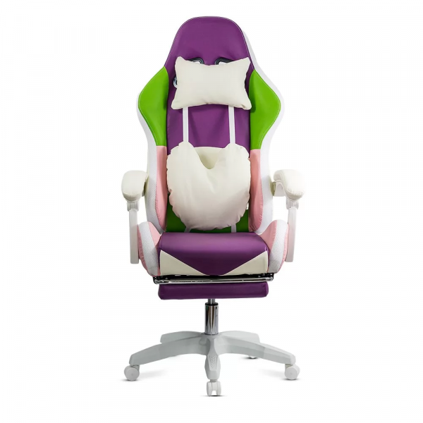 Геймърски стол в розов цвят.