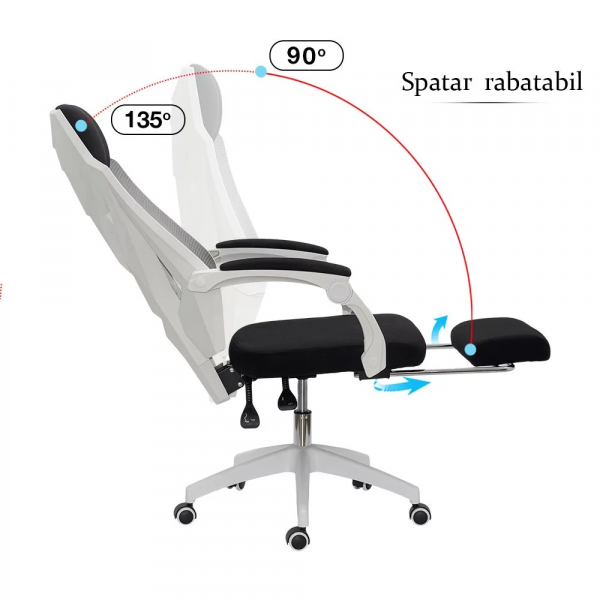 ЕРГОНОМИЧЕН ОФИС СТОЛ AMARO 2 МЕШ СИВ