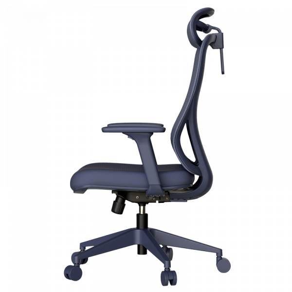 Син ергономичен стол.