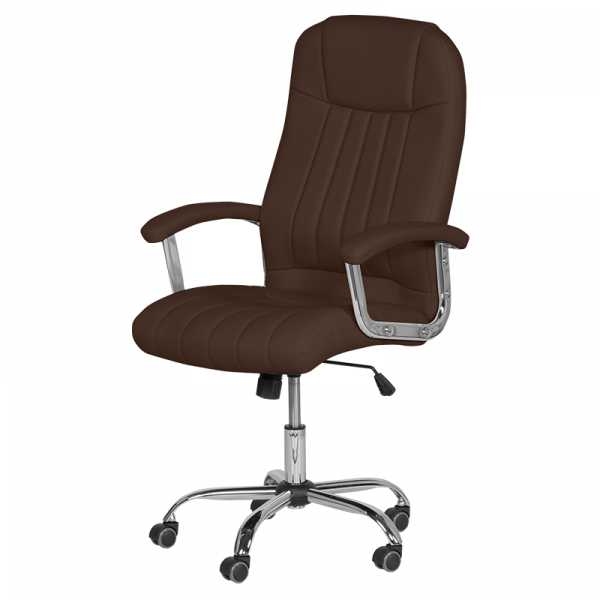 Директорски стол в кафяв цвят.