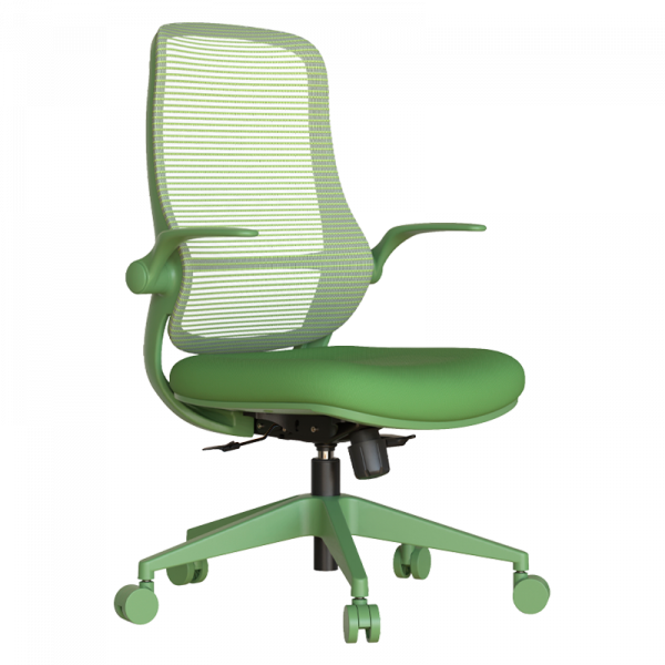 Зелен ергономичен стол.