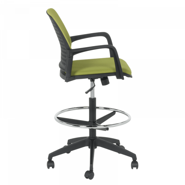 ОФИС СТОЛ 7556 BLACK, ДАМАСКА + МЕШ, ЗЕЛЕН