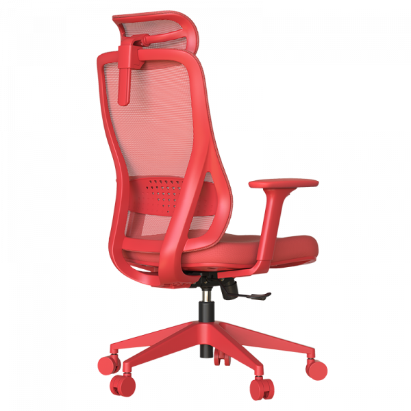 Червен ергономичен стол.