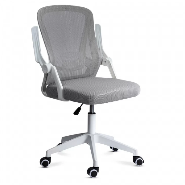 Работен стол в сив цвят.