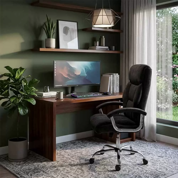 Черен директорски стол.