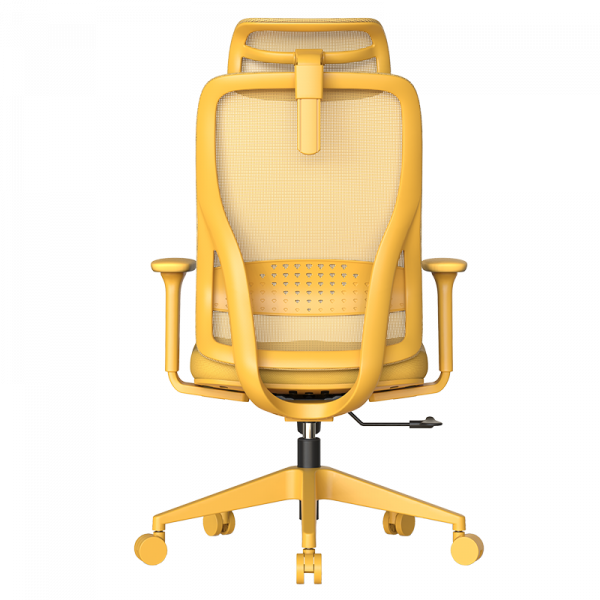 Жълт ергономичен стол.