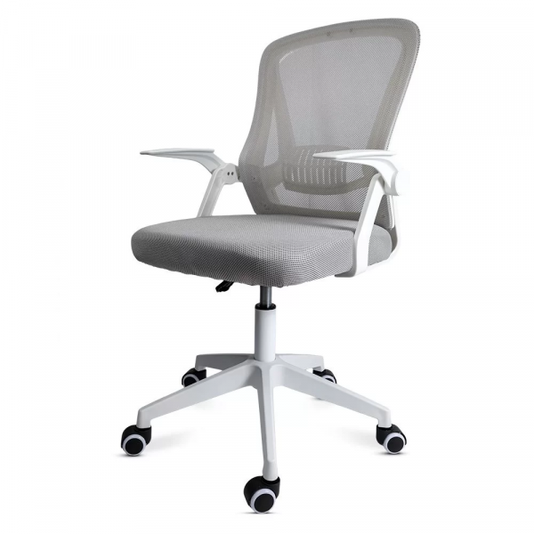 Работен стол в сив цвят.