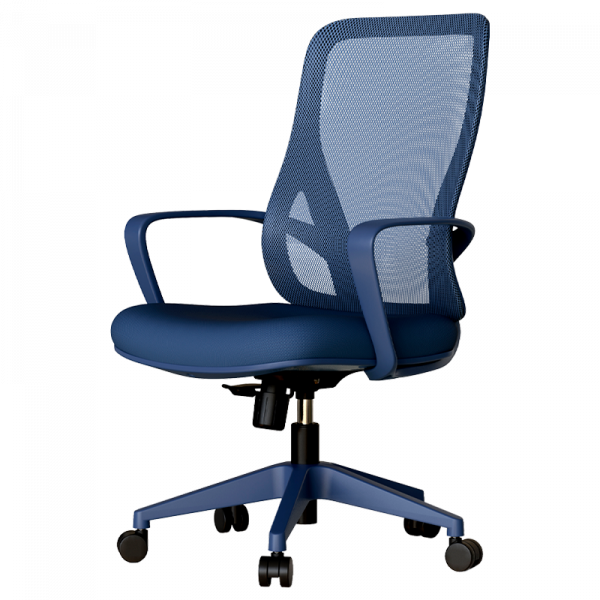 Син стол за бюро.